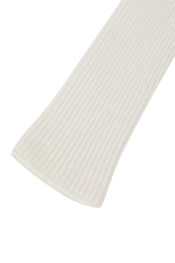 LE CASHMERE - 장갑 - Long Ribbed Mitten (White)