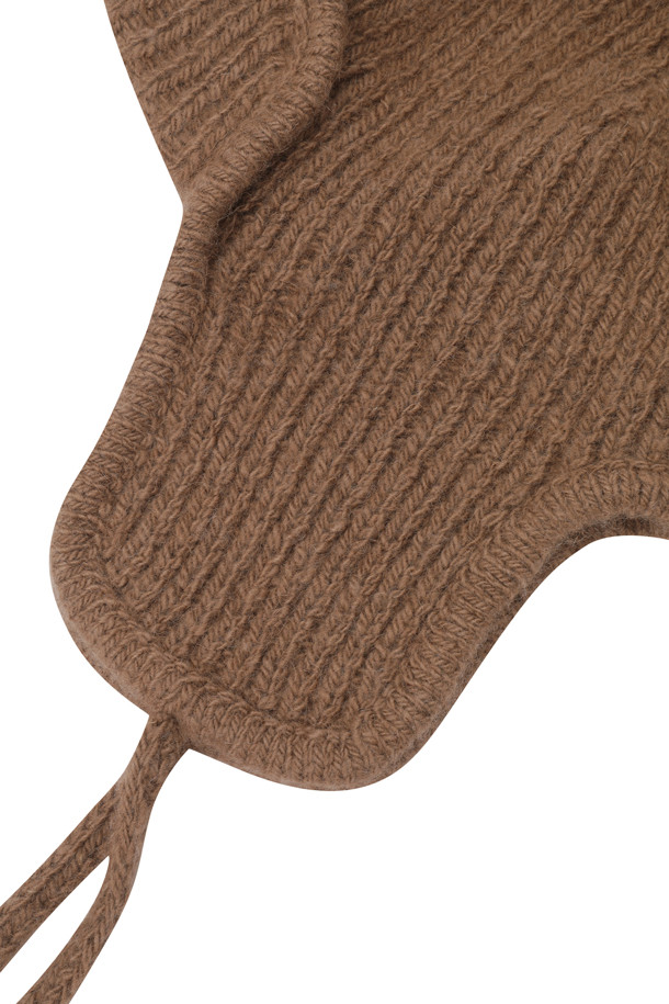 LE CASHMERE - 모자 - Handmade Earflap Hat (Camel)