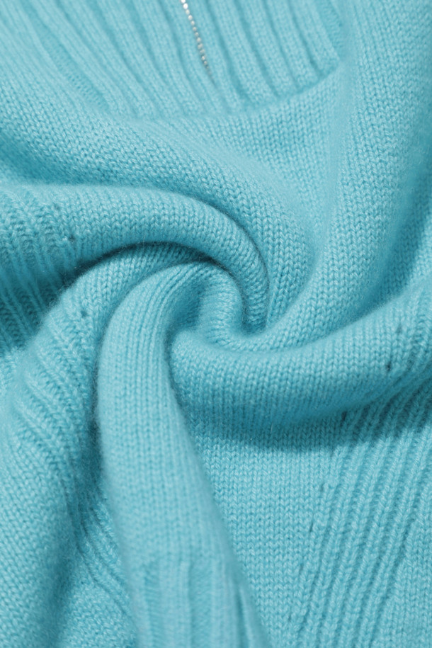 LE CASHMERE - 스웨터 - Wide Collar Sweater (Blue)