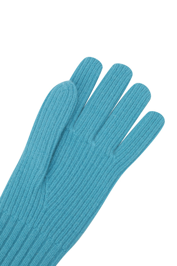 LE CASHMERE - 장갑 - Ribbed Glove (Blue)