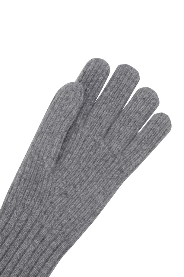 LE CASHMERE - 장갑 - Ribbed Glove (Light Gray)