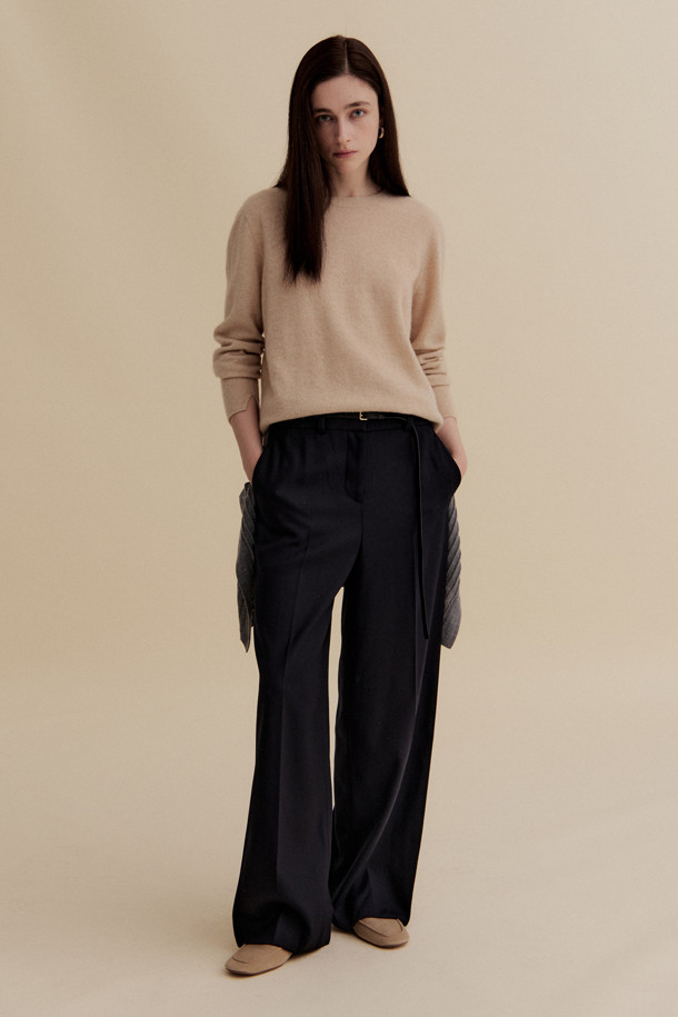 LE CASHMERE - 스웨터 - Cashmere Women Sweater (Beige)