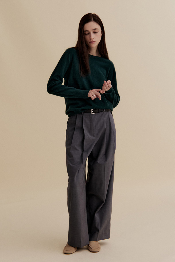 LE CASHMERE - 스웨터 - Cashmere Women Sweater (Dark Green)