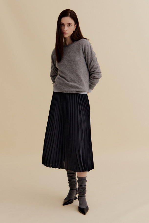 LE CASHMERE - 스웨터 - Cashmere Women Sweater (Light Gray)