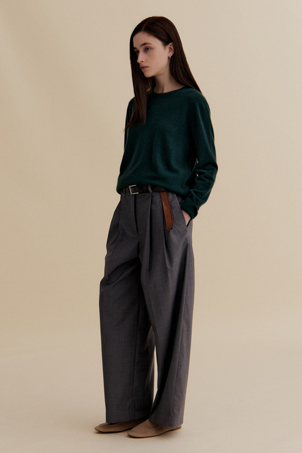 LE CASHMERE - 스웨터 - Cashmere Women Sweater (Dark Green)