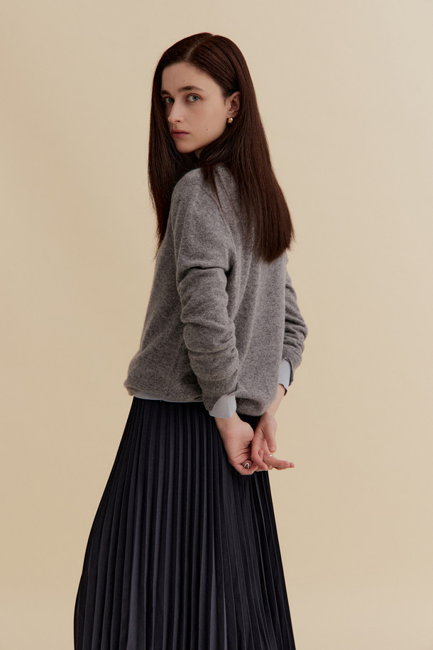 LE CASHMERE - 스웨터 - Cashmere Women Sweater (Light Gray)