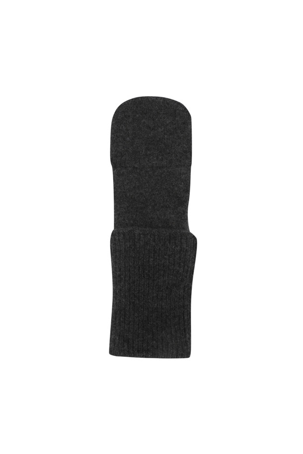 LE CASHMERE - 장갑 - Long Ribbed Mitten (Charcoal)