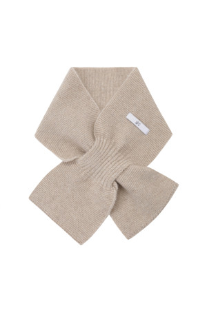 Cashmere Mini Muffler (Light Beige)
