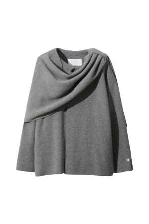 Cashmere Scarf Jacket (Gray)