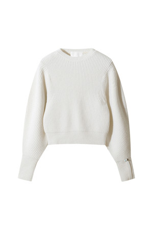 Volume Sleeve Sweater (White)