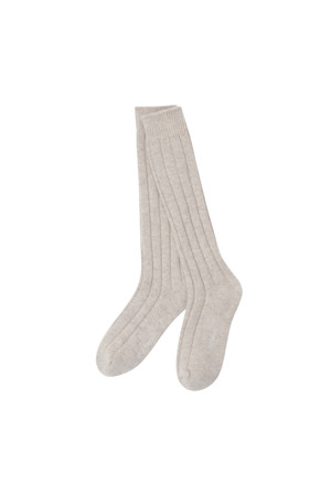 Long Ribbed Socks (Oatmeal)