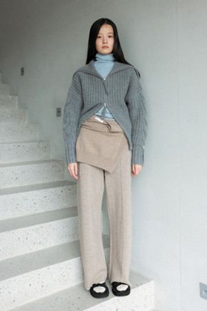 Wide Pants (Dark Beige)