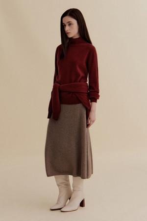 Cashmere Essential Skirt (Brown)
