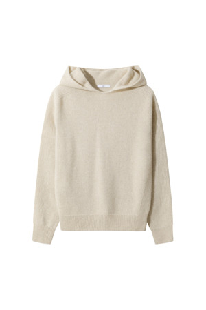 Cashmere Women Hoody Pullover (Beige)