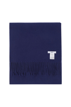 Cashmere Essential Muffler (Dark Blue)