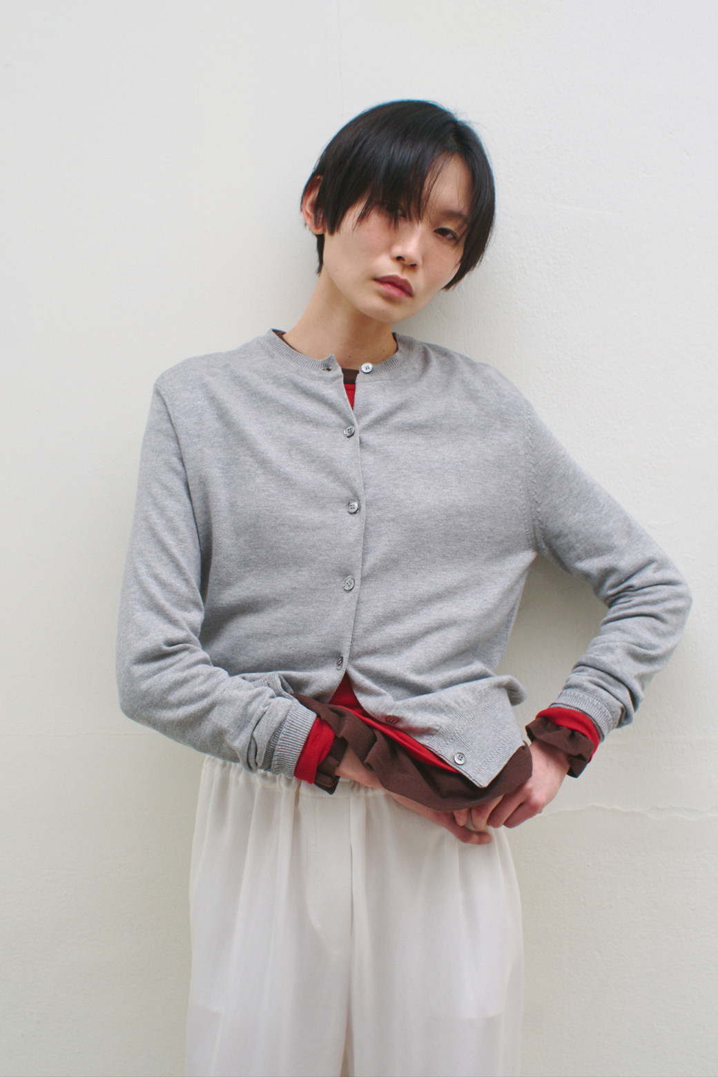 LE CASHMERE - 가디건 - Cotton Button up Cardigan