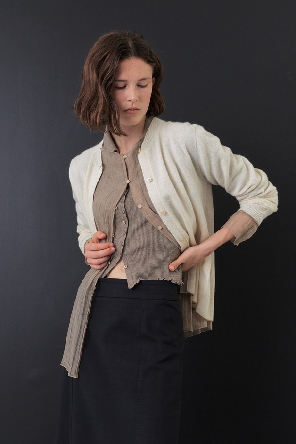 LE CASHMERE - 가디건 - Cashmere Round Cardigan