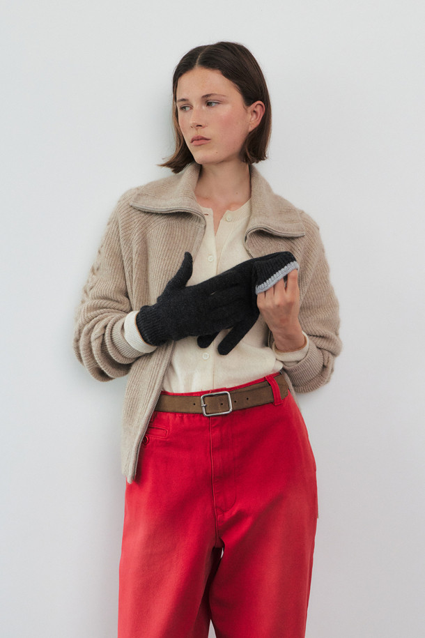 LE CASHMERE - 장갑 - Cashmere Two-Tone Gloves