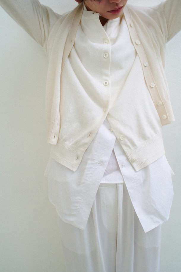 LE CASHMERE - 가디건 - Cotton Button up Cardigan
