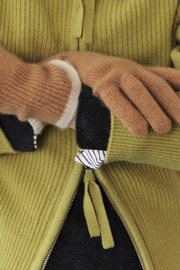 LE CASHMERE - 장갑 - Cashmere Two-Tone Gloves