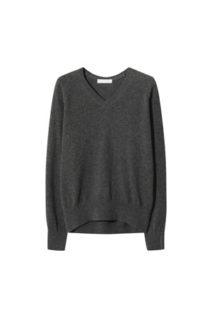 Classic V-neck Sweater (Grey)