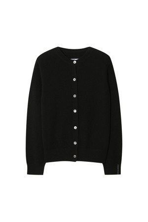 Classic Button Cardigan (Black)