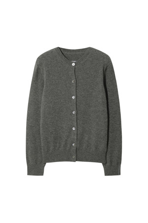 Classic Button Cardigan (Grey)