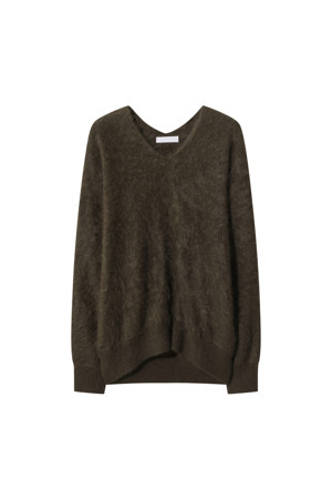 Hairy Cashmere Sweater (Brown)