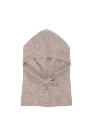 Hairy Cashmere Balaclava (Beige)