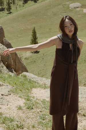 Tie-waist Skirt (Brown)