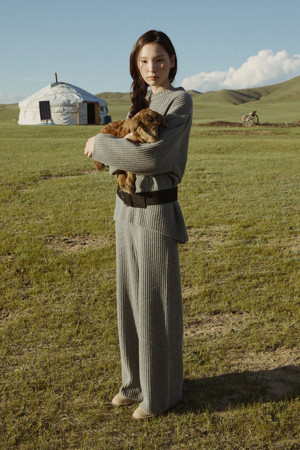 Chunky Wide Pants (Grey)