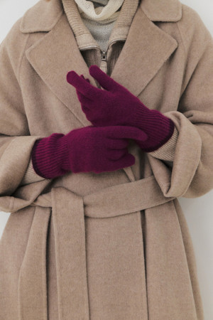 Cashmere Two-Tone Gloves
