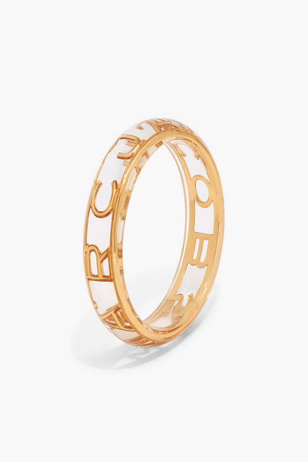 MARC JACOBS - 팔찌/발찌 - Monogram Marc Jacobs Bangle_Clear/Gold (J105M01PF22-977)