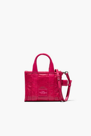 Shiny Crinkle Leather Mini Tote_Magenta(H064L03FA22-608)