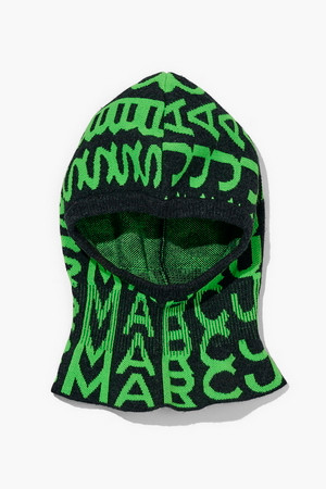 Lavanda Monogram Balaclava_Grey/Fluo Green (N902W01SP22-094)