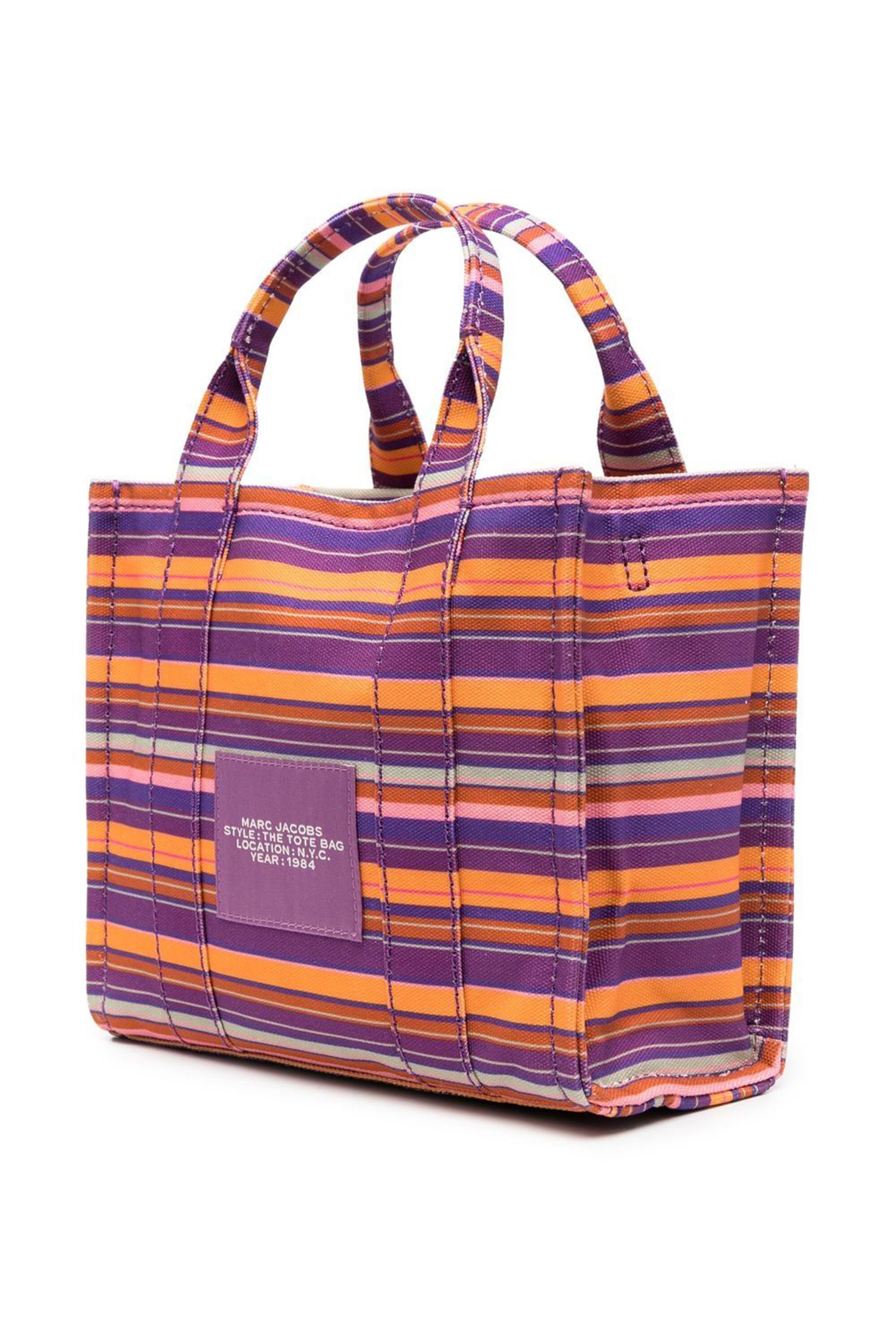 The Stripe Small Tote Bag_Purple Multi (H055M06PF22501)_MARC JACOBS