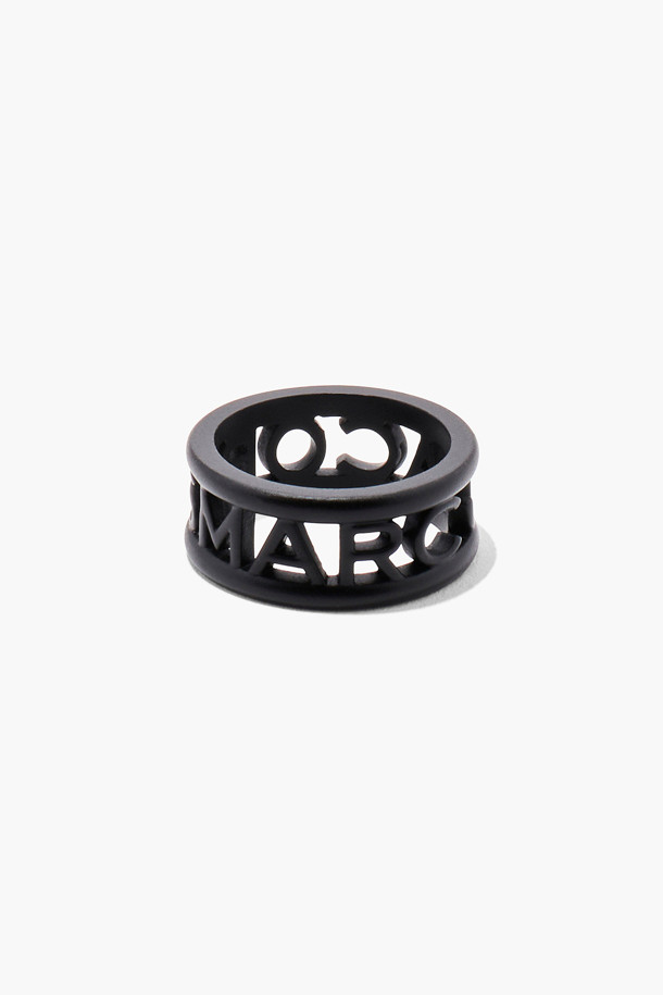 MARC JACOBS - 반지 - Monogram Metal Logo Ring_Black (2S3JRN002J20-001)