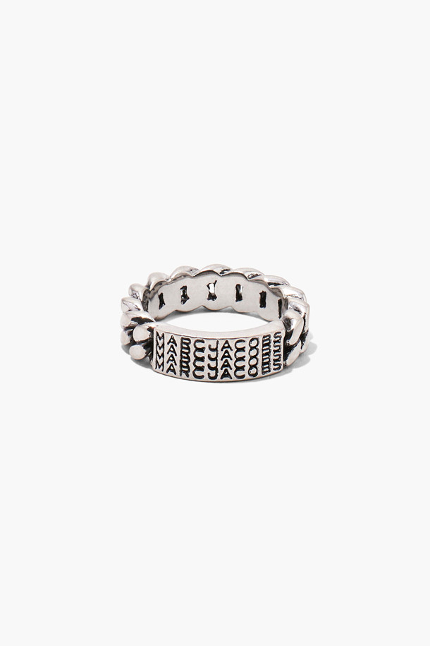 MARC JACOBS - 반지 - Monogram Barcode Id Chain Ring_Aged Silver (2S3JRN001J21-045)