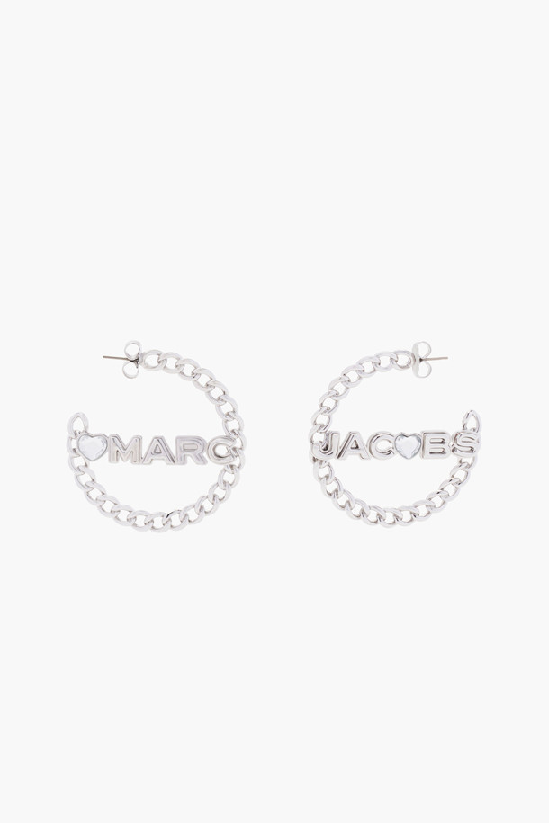 MARC JACOBS - 귀걸이 - Chain Hoop Earrings_Crystal/Silver (J207MT4RE22-980)