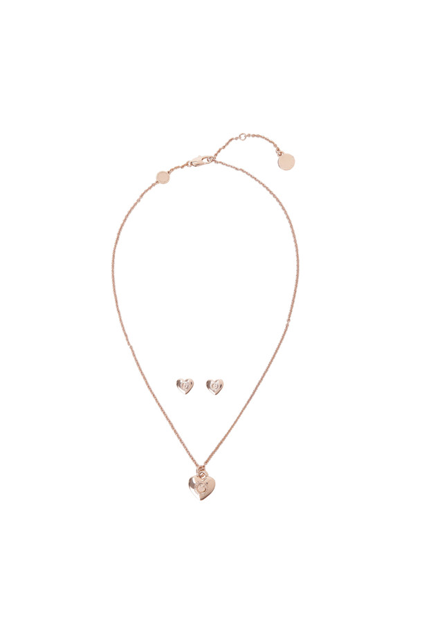 MARC JACOBS - 기타소품 - Charms Heart Necklace And Earring Set_Rose Gold Peach (J341MT1PF21-831)