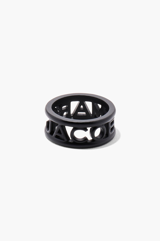 MARC JACOBS - 반지 - Monogram Metal Logo Ring_Black (2S3JRN002J20-001)