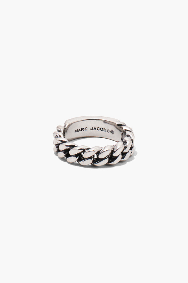 MARC JACOBS - 반지 - Monogram Barcode Id Chain Ring_Aged Silver (2S3JRN001J21-045)