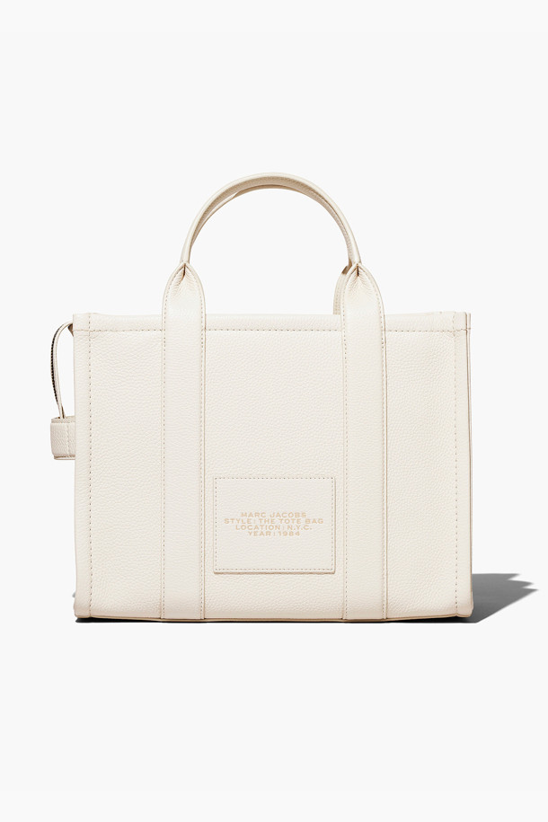 MARC JACOBS - 토트백 - Leather The Medium Tote_Cotton/Silver (H004L01PF21-140)