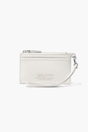 Leather The Top Zip Wristlet Wallet_Cotton (S125L01RE22-137)