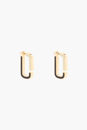 J Marc Enamel Flat Hoop Earrings_Black/Gold (J208MT2RE22-988)