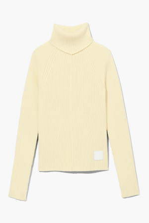 Ribbed Turtleneck_Tender Yellow(N604W07RE22-766)