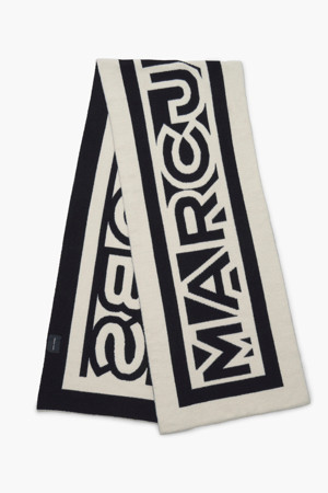 Jacquard Flock Logo Scarf_Ivory/Black (2F3RRA005K14-174)