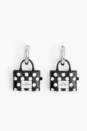 Polka Dot Tote Earrings_Black Multi/Silver (2F3JER001J48-002)