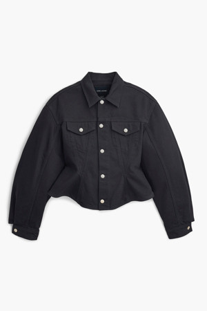 Monochromatic Fluted Denim Jacket_Black (2F3RJC002D03-001)