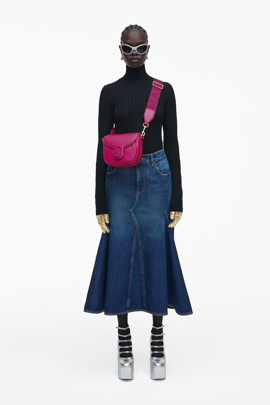 MARC JACOBS - 크로스백 - Leather J Marc Small Saddle_Lipstick Pink (2S3HMS003H03-955)